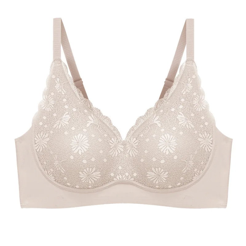
Plus size sports bra full cup bra summer lingerie no steel ring gathering gathering side brassiere ladies bra 
