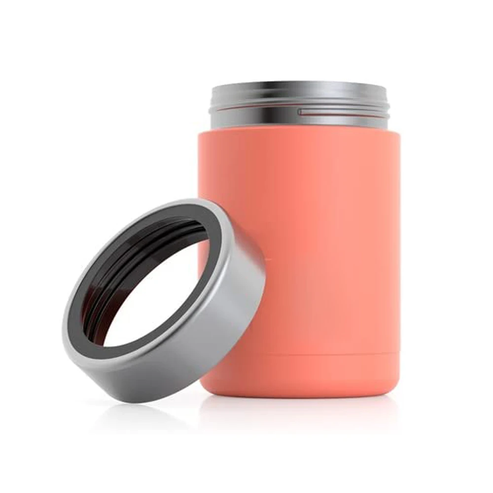 Reusable Insulated Double Wall Shaped Beer Can Cooler Steel Stainless Steel Koozie Can Cooler