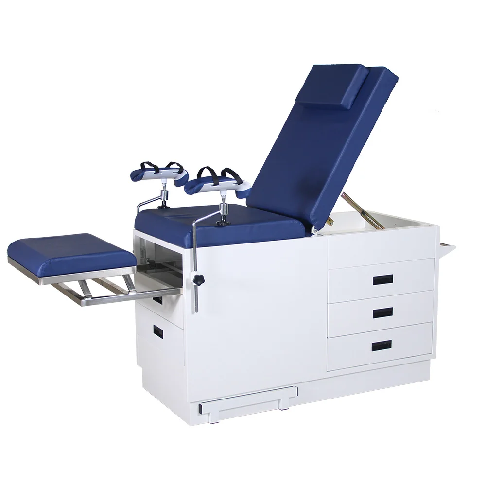 YXZ-Q-1B  Modern Design Hospital Gyno Exam Table Manual Gynecological Chair Examination Bed with Drawers