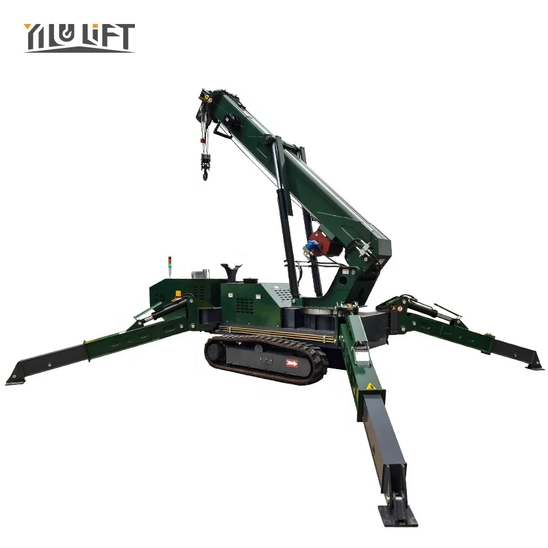 High Quality 10m 24m Remote Control 3T 5T 8T  Diesel Hydraulic Crawler Crane