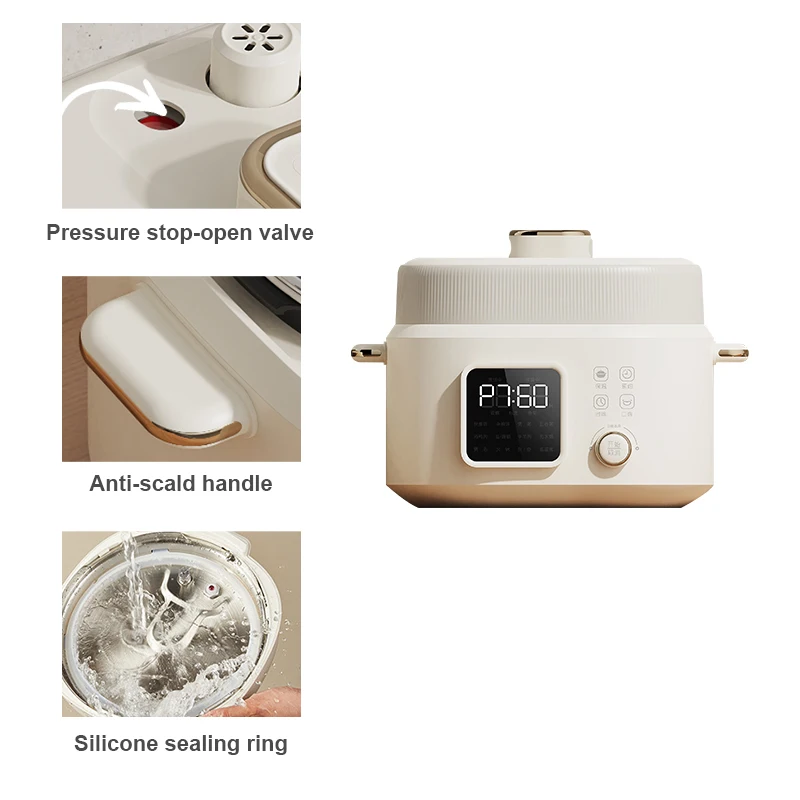 2024 Digital Multi Function High Pressure Cooker 4 L Portable large capacity New design Electric pressure cooker
