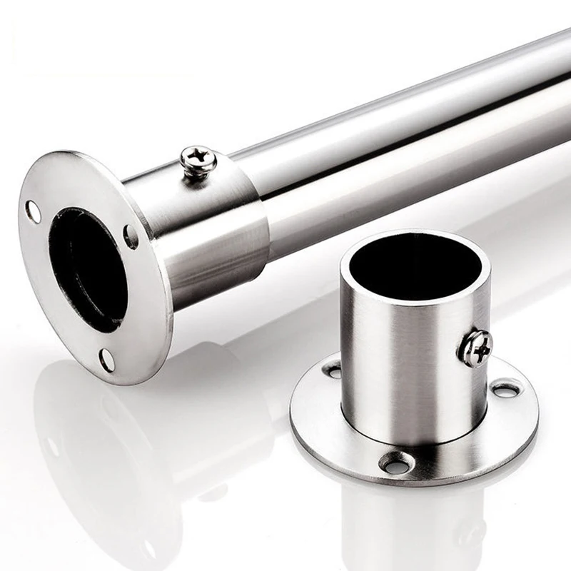 For Furniture Hardware Wardrobe Round Tube Chrome Plated Iron Clothes Round Tube