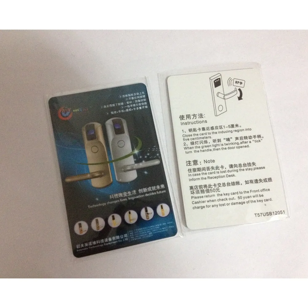 plastic Card for opening hotel door lock