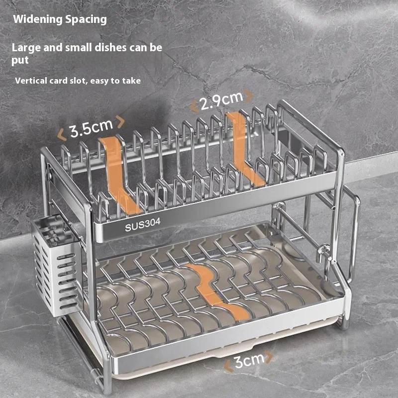 Cheap tiered dish drying rack eco friendly kitchen counter dish drying rack for drying dishes