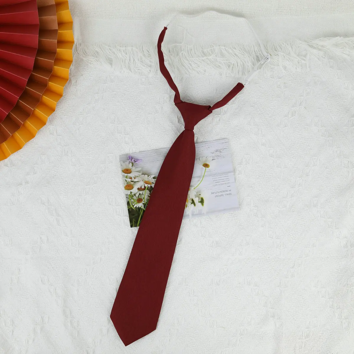 Lazy JK Small Necktie Black Wine Red Solid Dark Blue Korean Women Sweet Grils Student Basic Style School Uniform Classic Ties