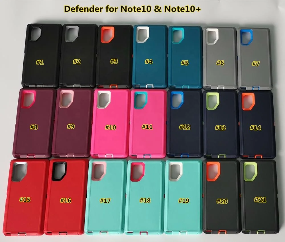 
Multi-Layer Military Heavy Duty Belt Clip Holster Stand Shockproof Defender Case Cover Compatible Samsung Galaxy Note 10 Plus 