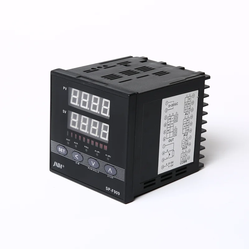 SP-909 PID programmable temperature regulator, universal input zero passage silicon control multi output AI temp controller