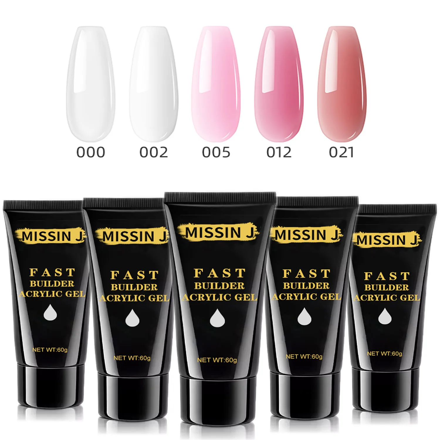 60g Poly Polish Gel Wholesale Organic Soak To Off Uv Extension Poly Acrylic Gel Professional In Tubes For Nails OEM
