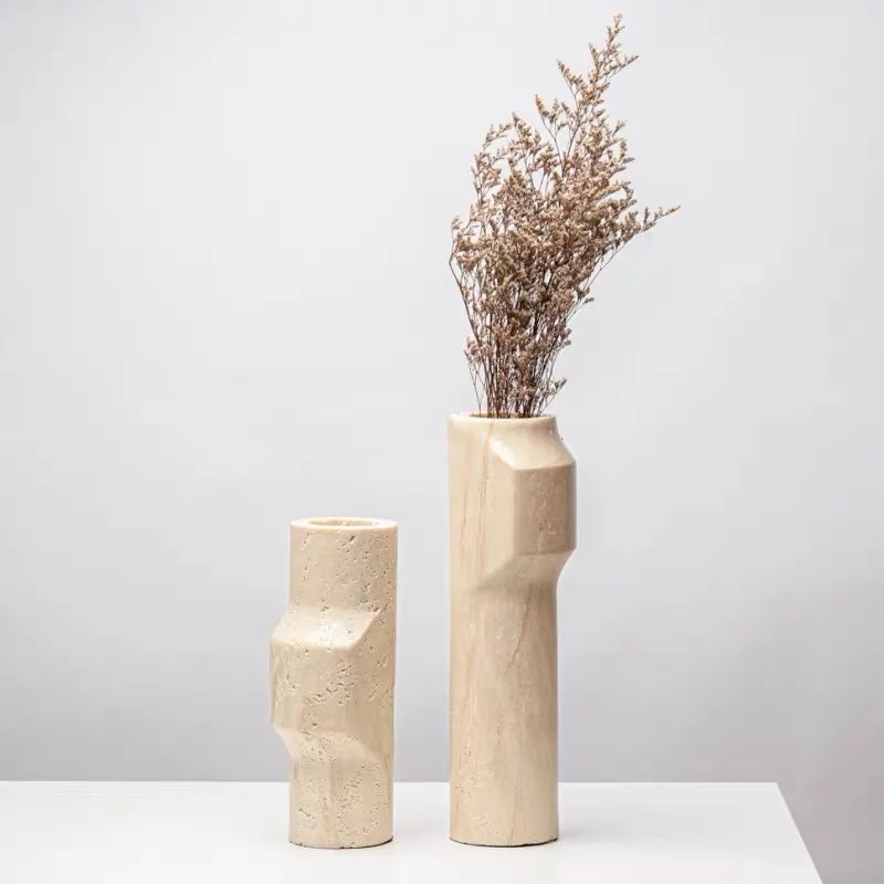 Modern Luxury Style Living Room Coffee Table Decoration  Hotel Lobby Conference Room Reception Hall Table Marble Vase