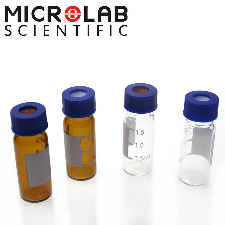 9mm screw caps Blue closed bonded Caps PTFE /Silicone for 9-425 2ml sample vial