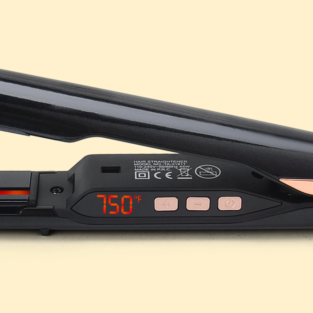 Выпрямитель для волос с керамическим покрытием и ЖК-дисплеем