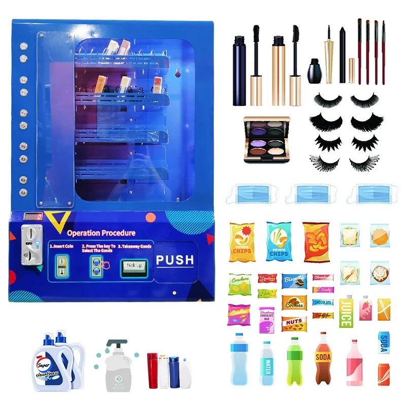 Coin Operated Store Slim Mini Lashes-Vending-Machine/Vending Machine Cosmetics Hair/Small Cosmetic Vending Machine