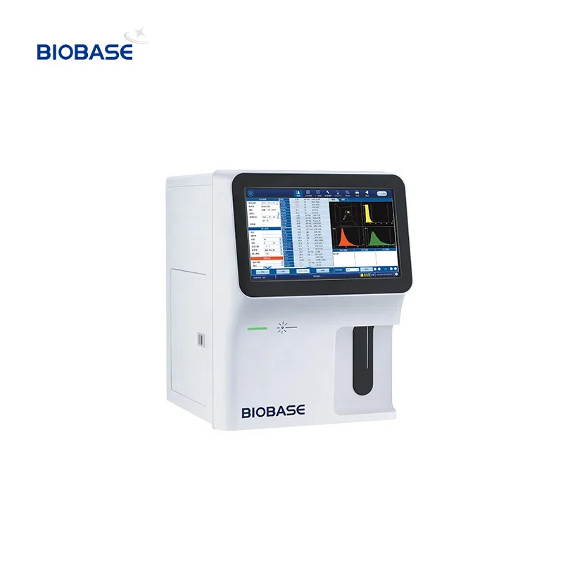 BIOBASE Factory CBC Analyzer 14 Inch Touch Screen 60T/H Blood Cell Counter 5-Part Veterinary Hematology Analyzer for Lab