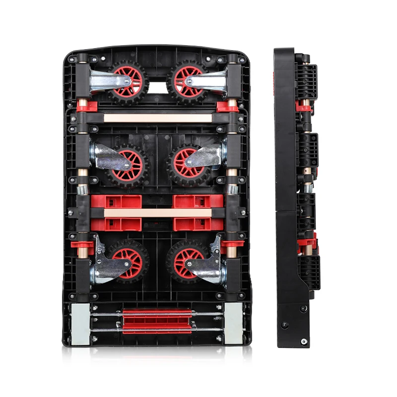 Baoyu Portable Collapsible Folding Wagon Hand Truck Trolley Moving Helpers Trolly Dolly Cart