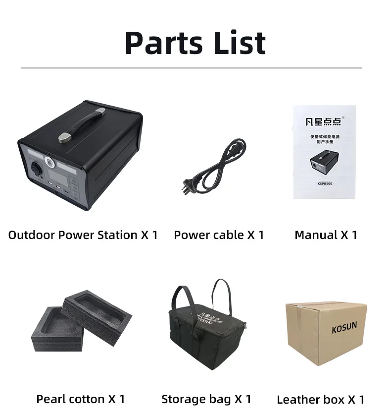 300W 500W 1000W 1500W 2000W Mobile solar portable power station supply for Camping , Rv , Truck