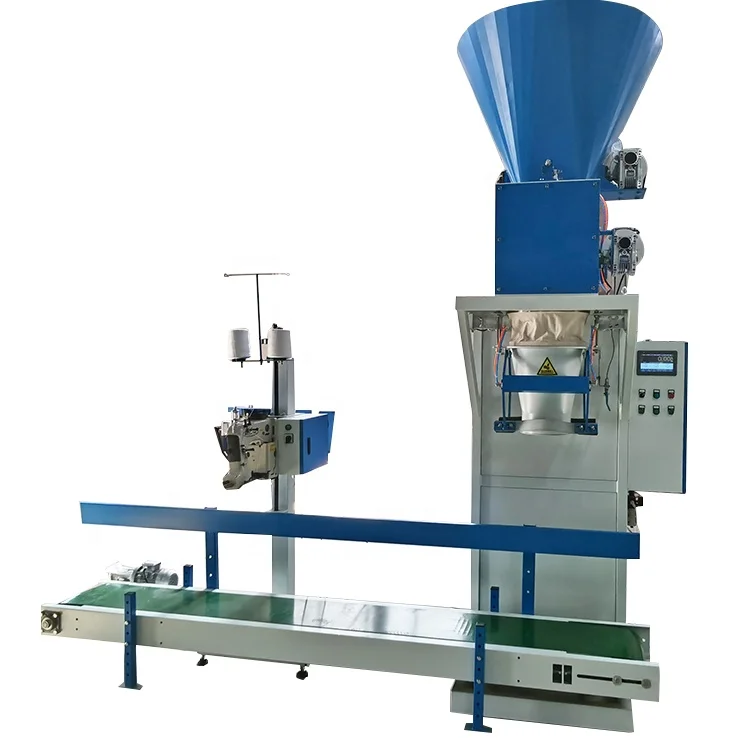 50kg Automatic Fertilizer Packing Machine Weighing Filling Bag Sealing For Fertilizer/Seeds/Snack/Feeds