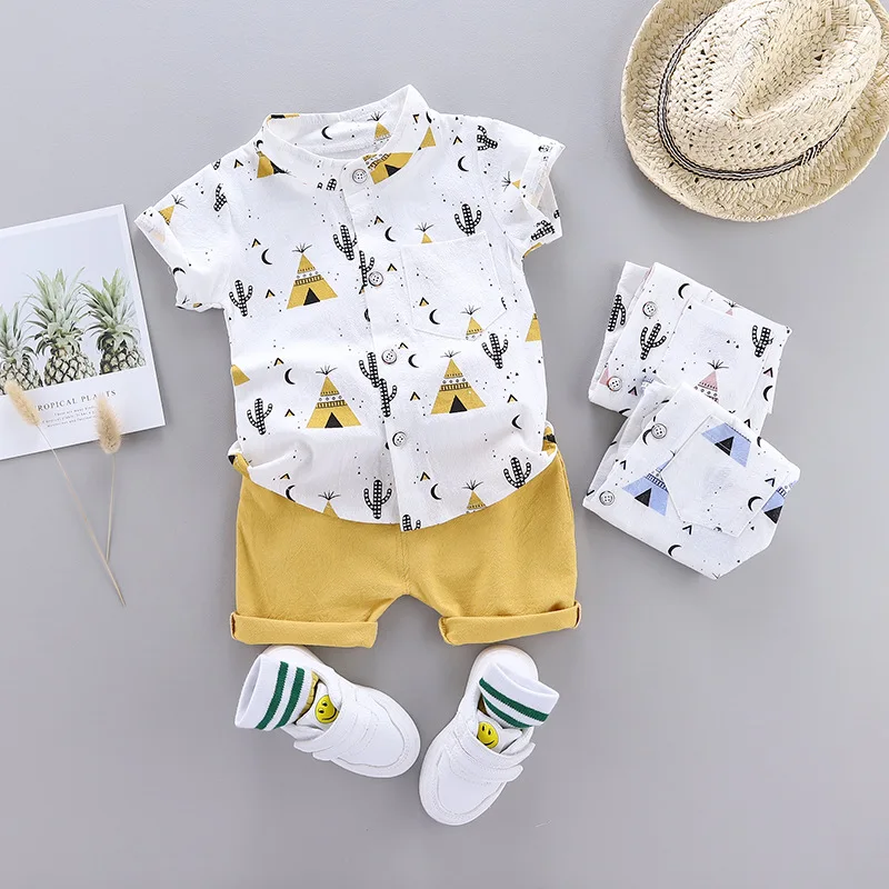 
baby apparel 2020 Summer Baby Boys clothes Children Cute Clothes Sets T-shirt and Pants 2 piece Clothing Sets Kids Outfits 