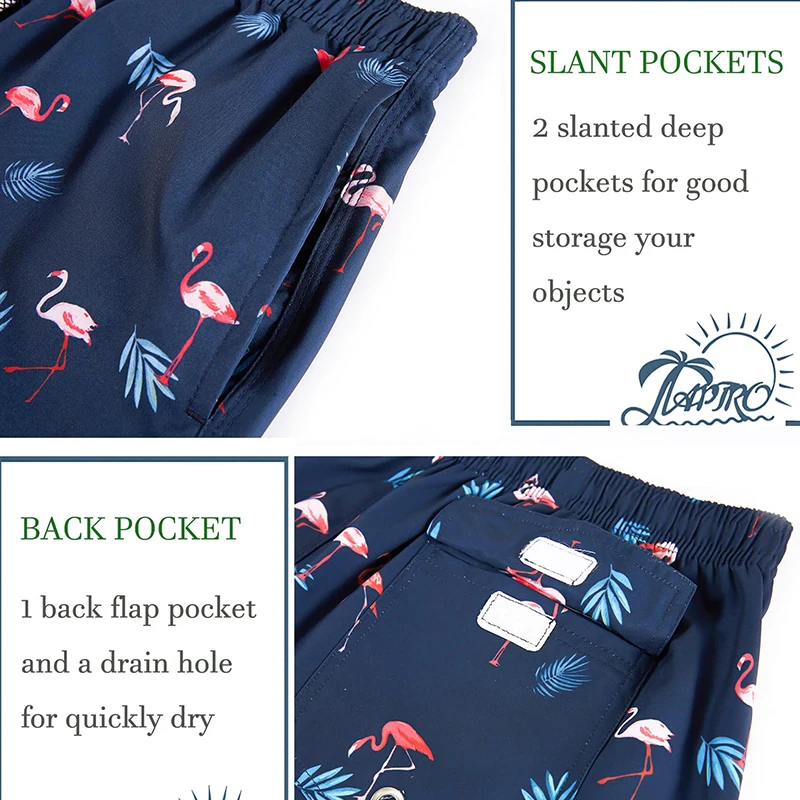 Singapore Hot Sales Custom Patterned Casual Beach Shorts Swimsuits For Mens Swimwear Brief Swimwear Beachwear Men