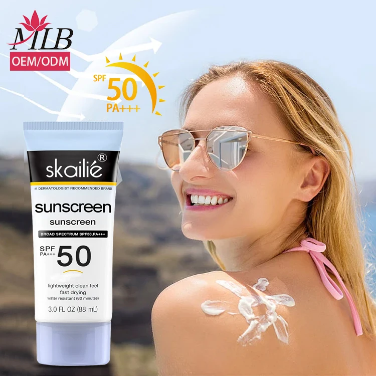 Фирменная торговая марка, органический OEM отбеливающий антивозрастной SPF 50, лосьон для лица без масла, УФ-крем от солнца, корейский солнцезащитный крем для веганов spf50