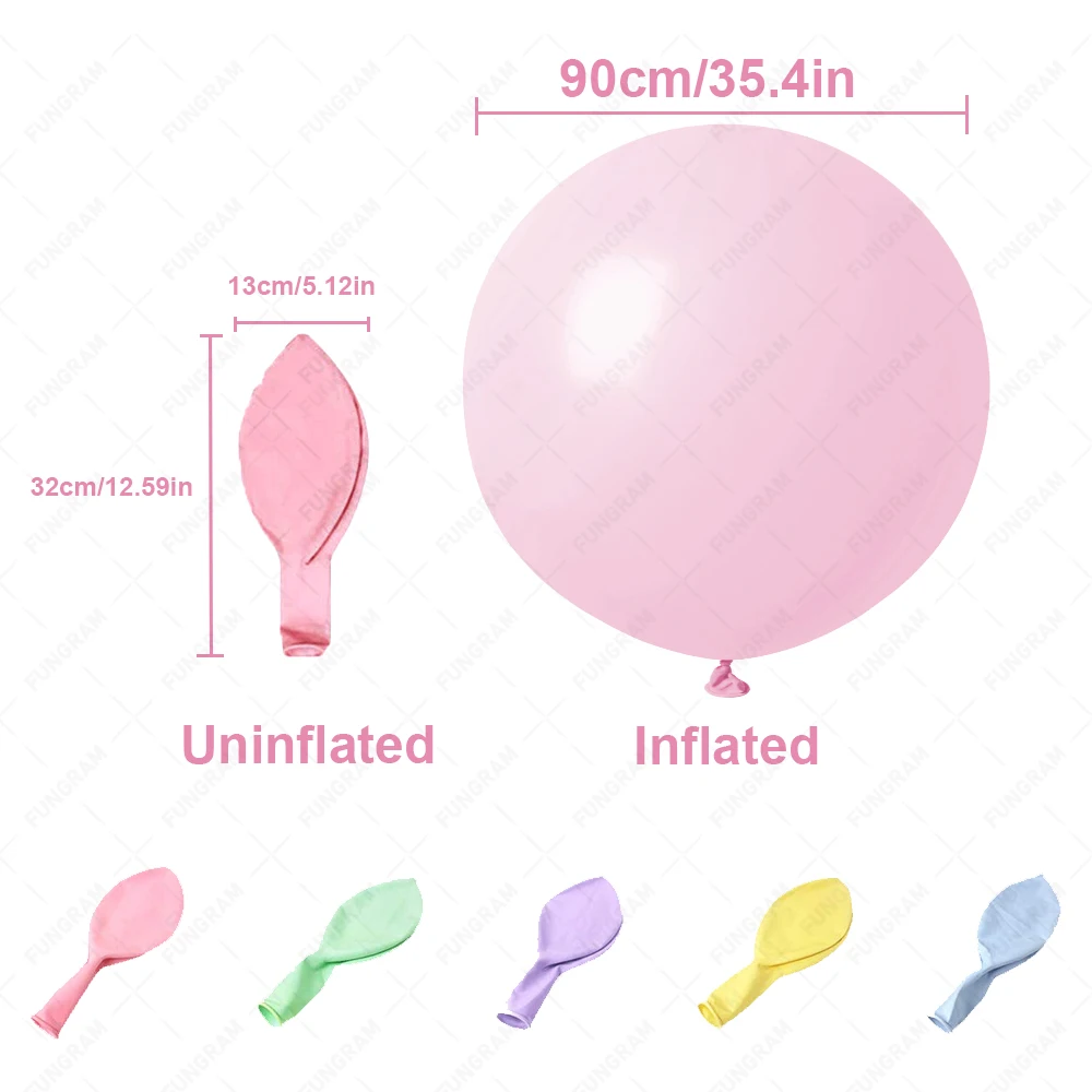 Latex Balloons Manufacturers Wholesale Globos Giant Pastel Pink Satin Color balloons 36 inch 90cm Helium Macaron Latex Balloons