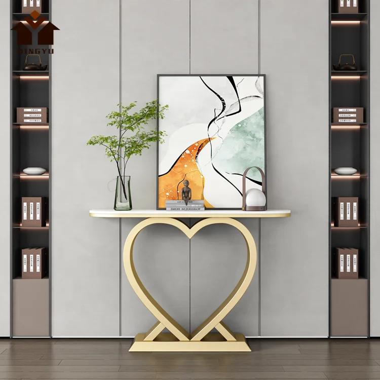 Nordic Heart Shape Console Table Ins Popular Decoration Large Capacity Sideboard Keep Things In Order Dressing Table Durable