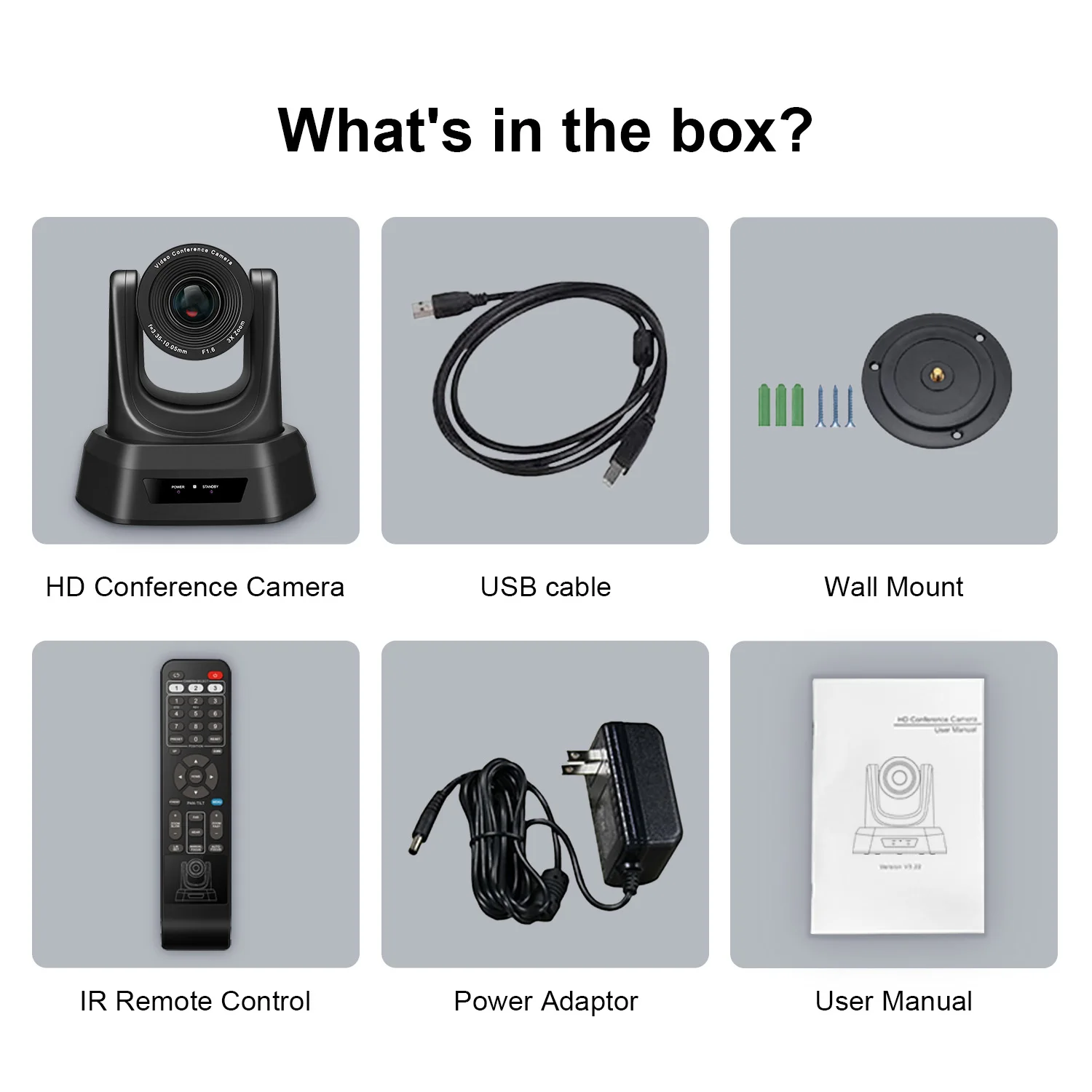 Easy Setup 20x Zoom 1080P 60FPS USB3.0 Online Meeting Video Conference PTZ Camera