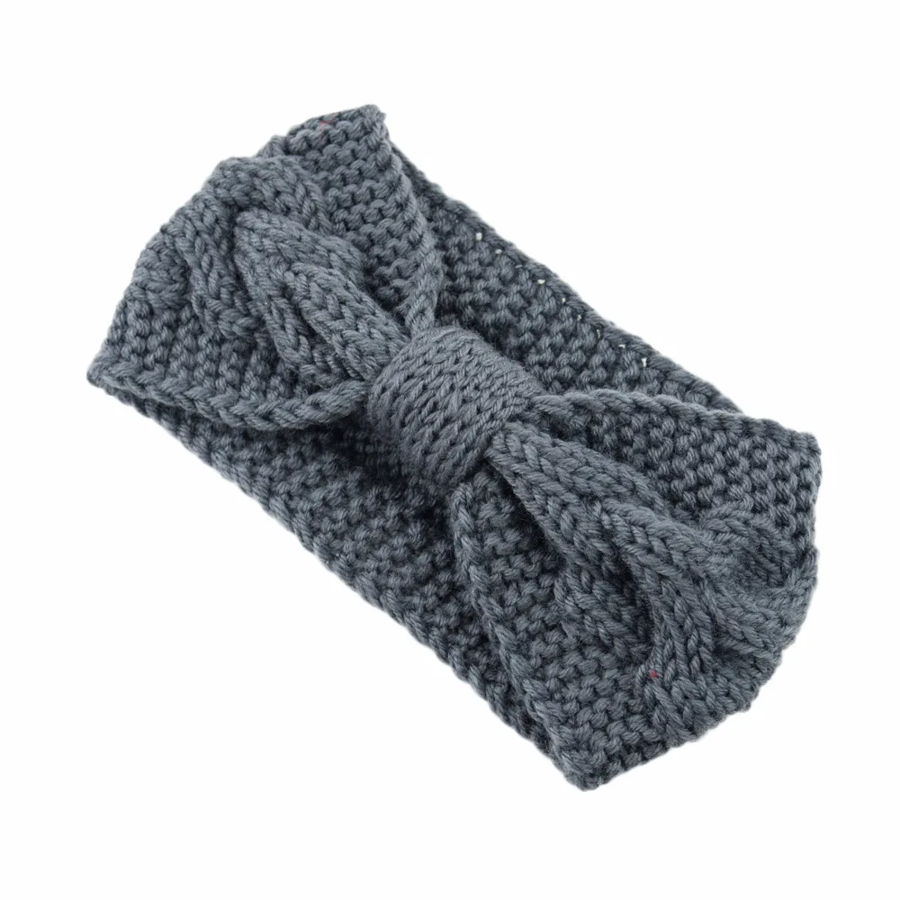Winter Beauty Fashion Colorful Flower Crochet Knit Knitted Headwrap Headband Ear Warmer Hair Band Women Crochet Bow Headwrap