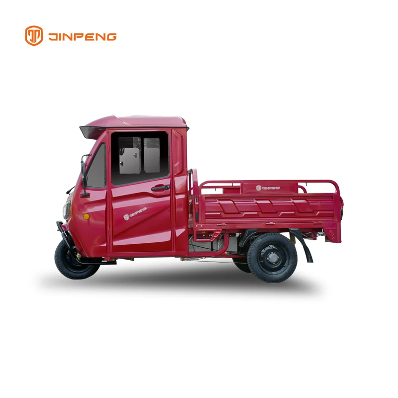 Jinpeng ЕС homologation грузовой трицикл 3 колеса 72V 2000W трехколёсный велосипед с большой ящик и закрытой кабиной