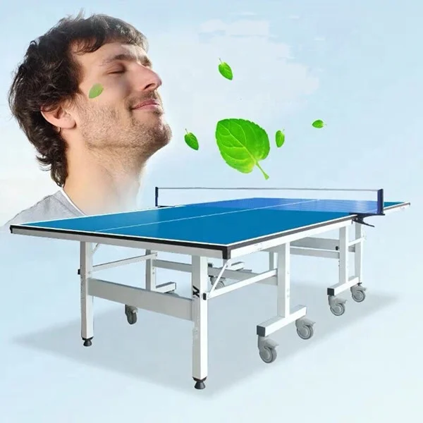 Folding movable legs pingpong indoor and outdoor table tennis table