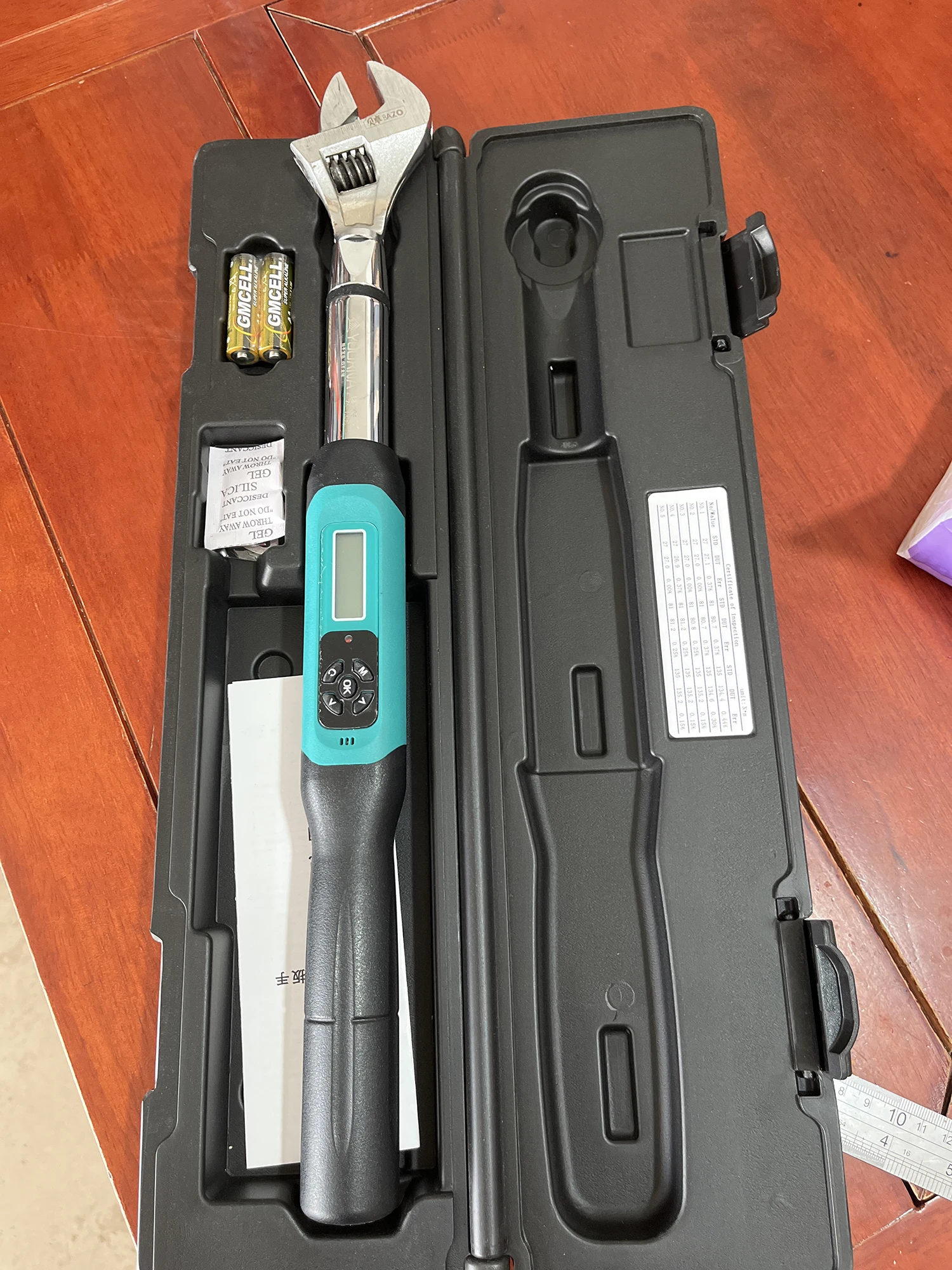 Hand tools adjustable open head interchangeable c digital torque wrench spanner