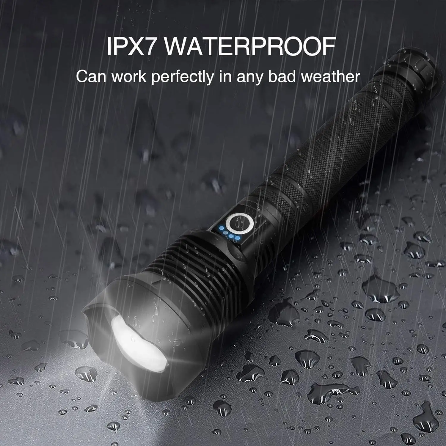 Super Bright High Intensity Torch 100000 Lumens High Power Touch Light Led Flashlight Torch Led Waterproof Flashlight  IP65