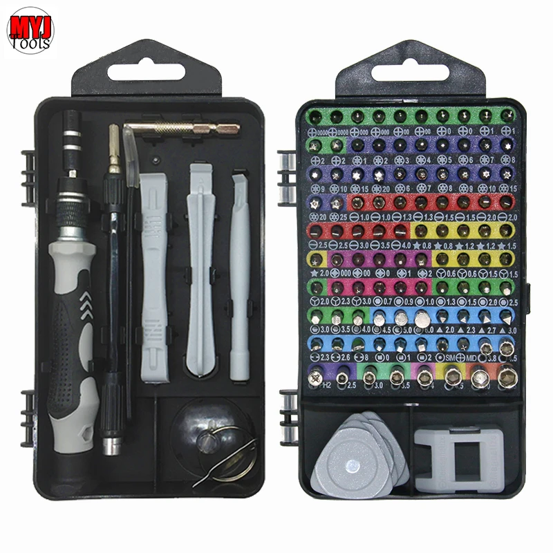 MYJ 120 in 1 Magnetic Screwdriver Set Precision Multi Hand Tool Torx Hex Screw Drivers for Computer PC Phone Repair Kit Tools