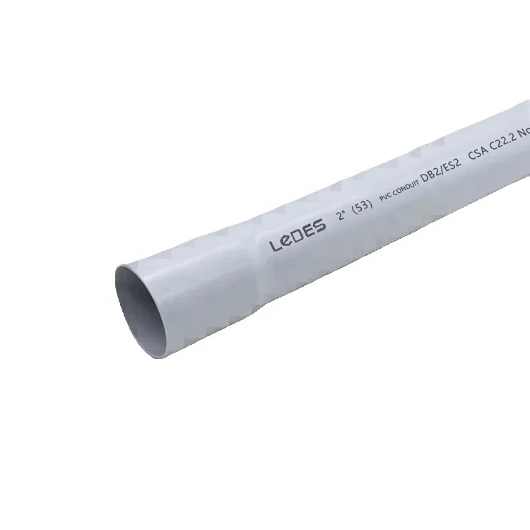 LeDES 3-Inch DB2 Utilities Duct CSA Certified PVC Electrical Conduit Direct Burial in Concrete PVC Pipe Manufacturer Wiring Duct