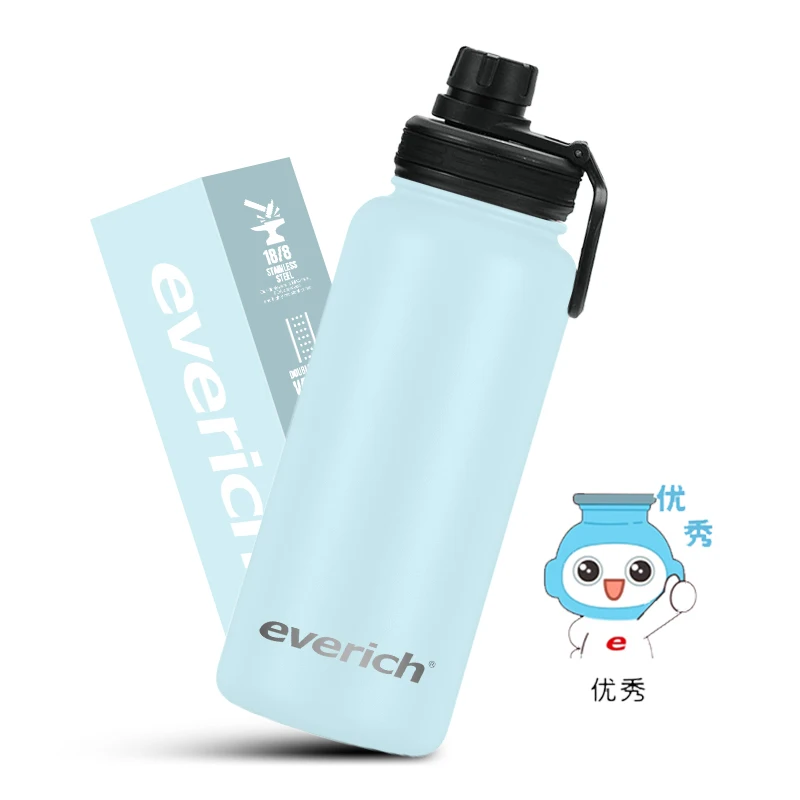 32oz Leak Proof Vacuum Insulated Stainless Steel Sports Water Bottle with Straw Lid for Gym Travel Camping BPA FREE color box
