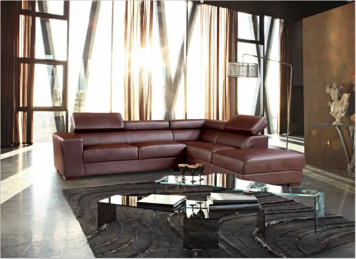 White modern furniture with sofa L shape