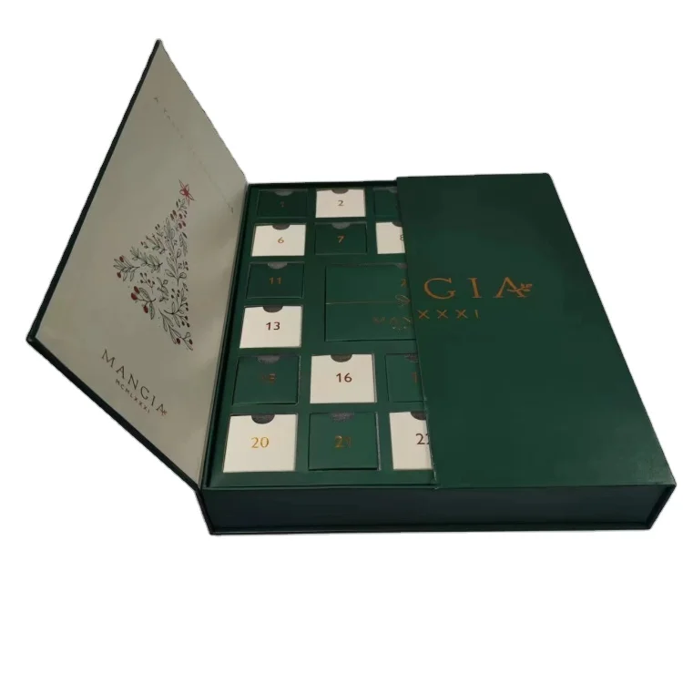 Custom  Quality Nesting  Decorative Christmas Mugs Packaging Paper  calendar box with printing for calendar gift box