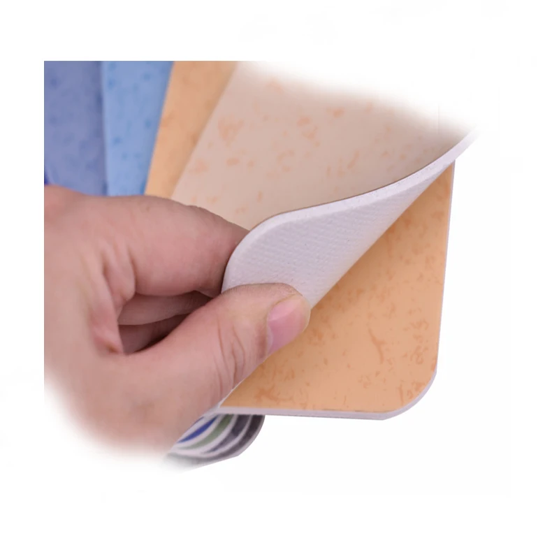 Wholesale customized 2mm heterogeneous commercial Vinyl PVC floor Roll For  School Office Apartment