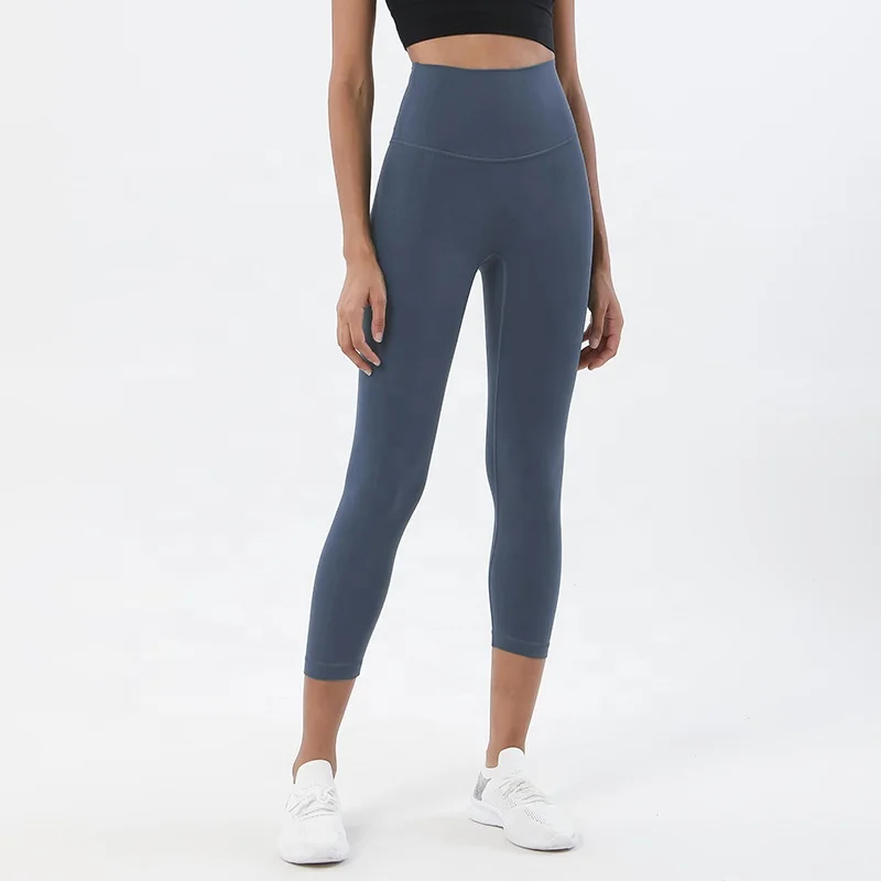 Wholesale Leggings Bodybuilding Apparel Wear Sports Compression Tights Yoga Pants Women Solid Color Sportswear Spandex / Nylon