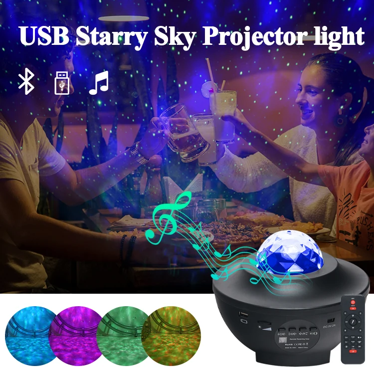 New USB star projector moon light music galaxy projector for decoration galaxy star projector starry sky night light