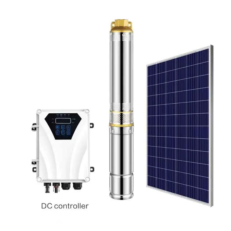 4 Inch Solar Powered Borehole Water Pump Multistage Permanent Brushless Motor DC Input Deep Well Pump with Solar Fountain