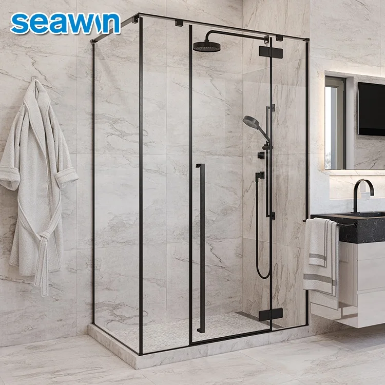Seawin Quality Enclosures Floor Hinge Parts Shower Room Cabin 1300X800 Shower Glass Door