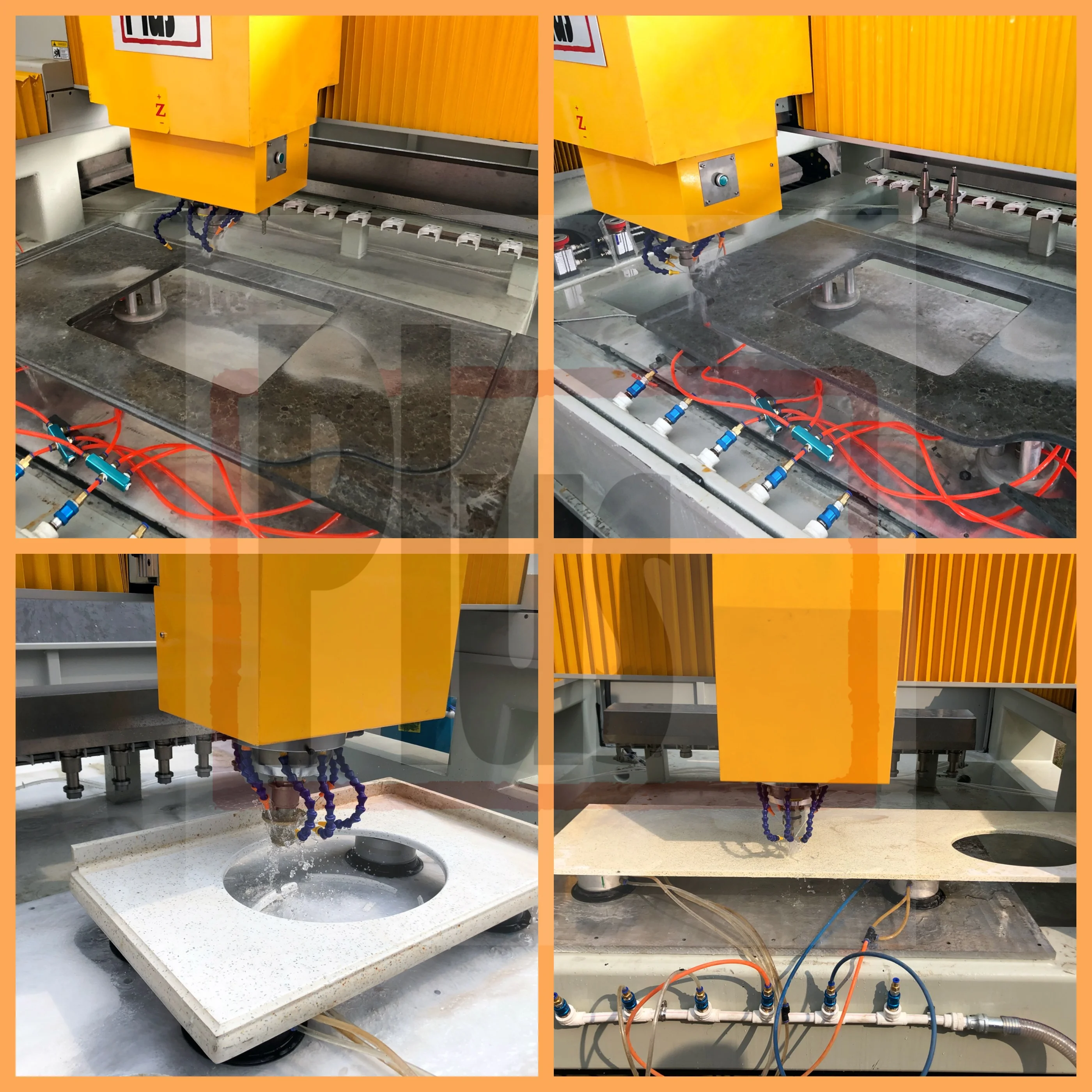 CNC 5 оси гранитная каменная плитка Круглопильный Станок раковина резки панда