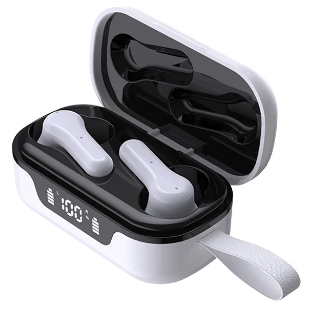 Bluetooth earphone auto pairing and voice assistant with mic mobile phone airport headphones