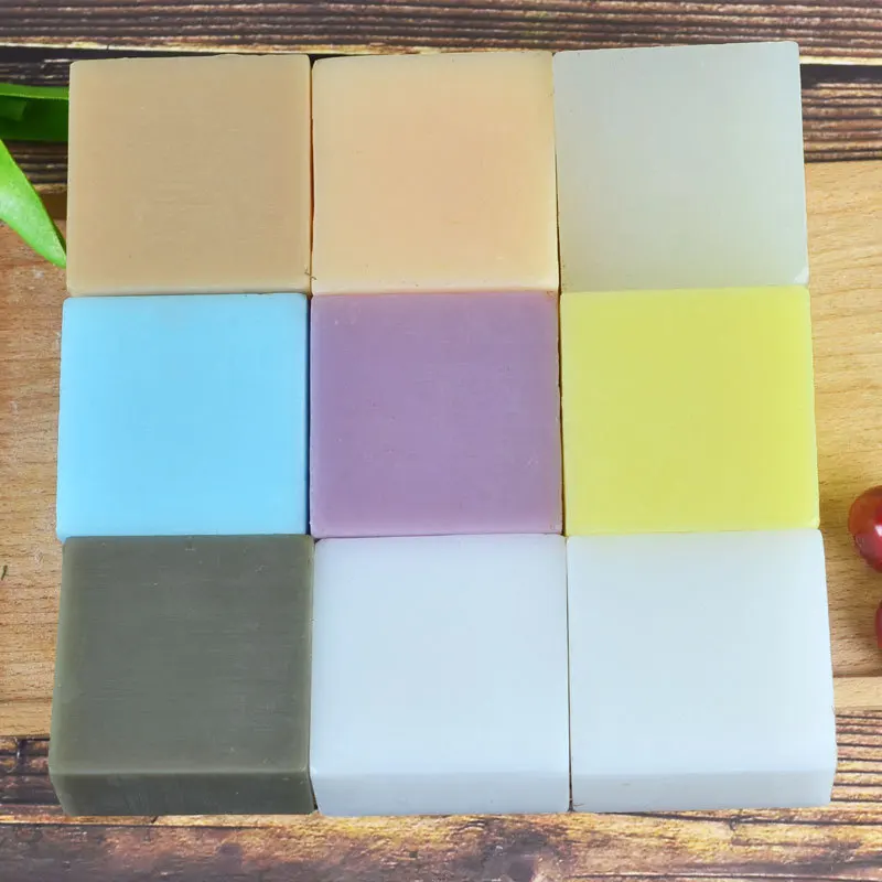 Various types of hand-made soap with square essential oil 100g Goat milk soap cleansing bath soap