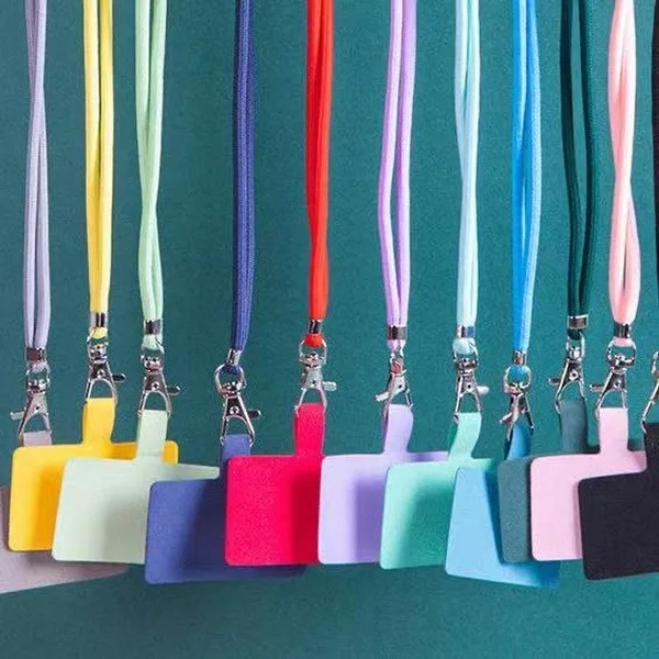 TPU Nylon Phone Accessories Universal Crossbody Necklace Smartphone Covers Strap Patch Tab Tether Cell Mobile Phone Lanyard