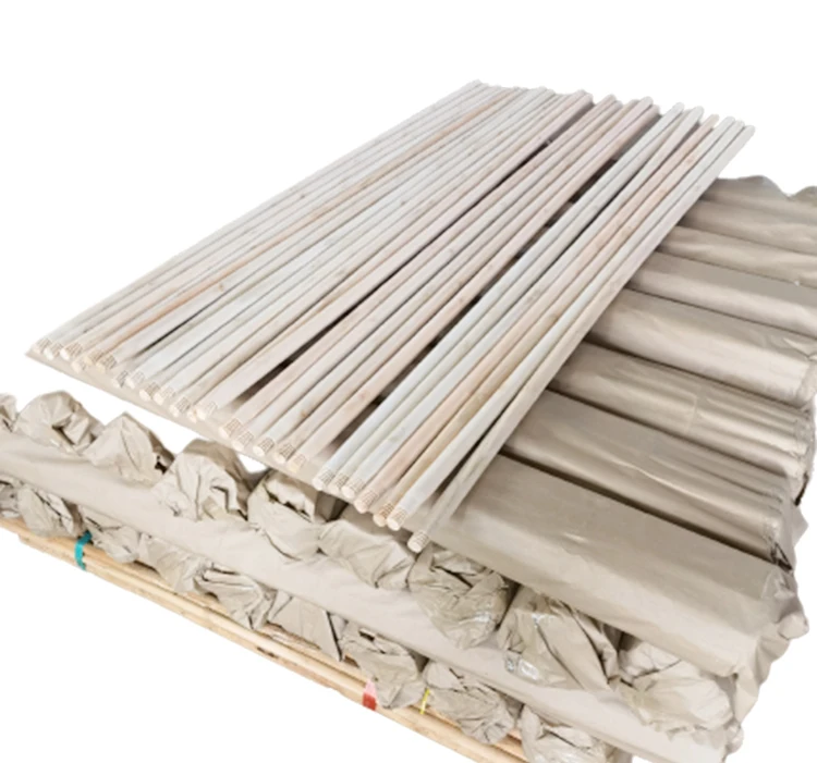 Cheap natural 120*2.2cm broom stick italian thread mop handle palo de madera high quality house cleaning tools