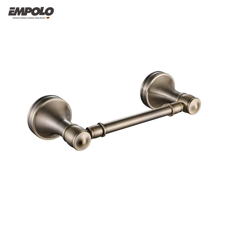 Europe style antique bronze wall mounted round design brass copper luxury bathroom accessories set