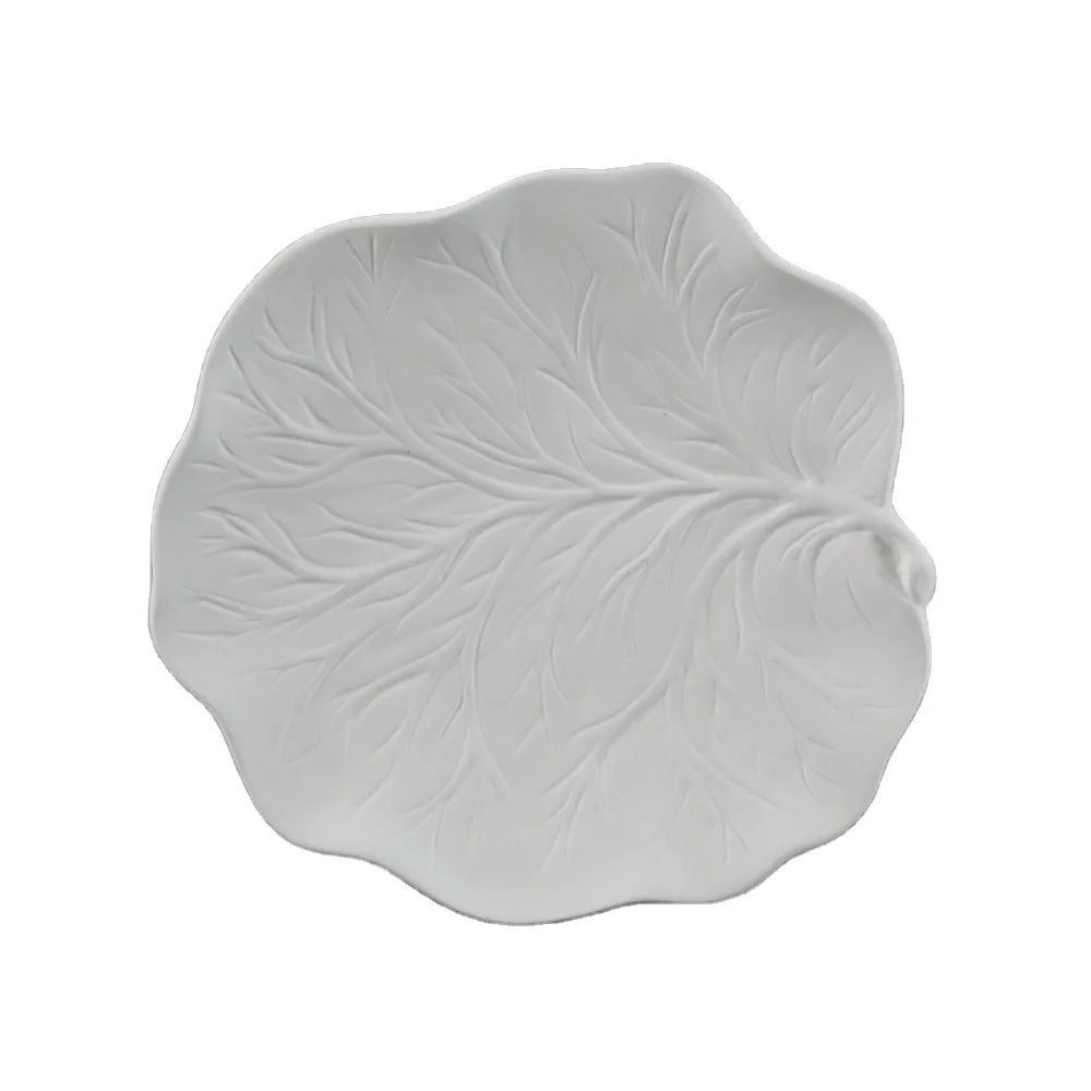 Ready for Painting Unglazed Ceramic Dolomite Clay Bisque Plate For Home Decoration