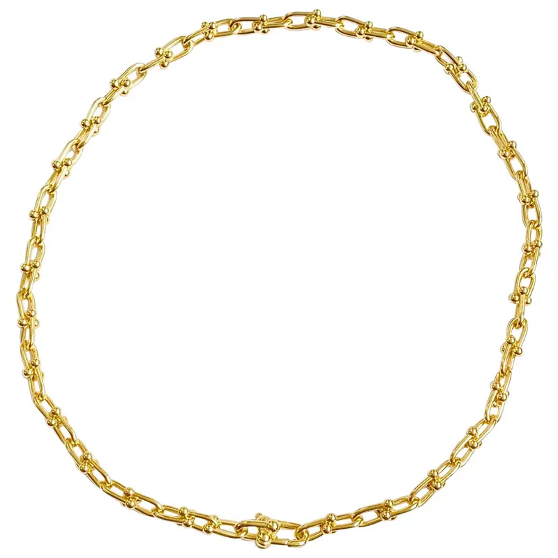 Gold Color Chunky Chain Necklaces U Shape Thick Linked Necklaces for Women Minimalist Necklace Everyday Jewelry 2020