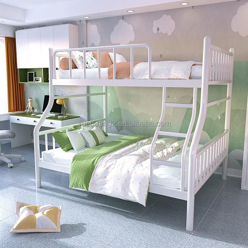 Hot Sale Metal Iron Bunk Dormitory Beds Bunk Frame Durable Hostel Bed With Double Bed For Adult